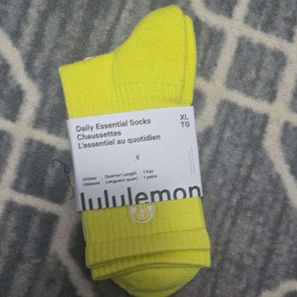 lululemon athletica Other - lululemon athletica Bright Yellow Casual Socks